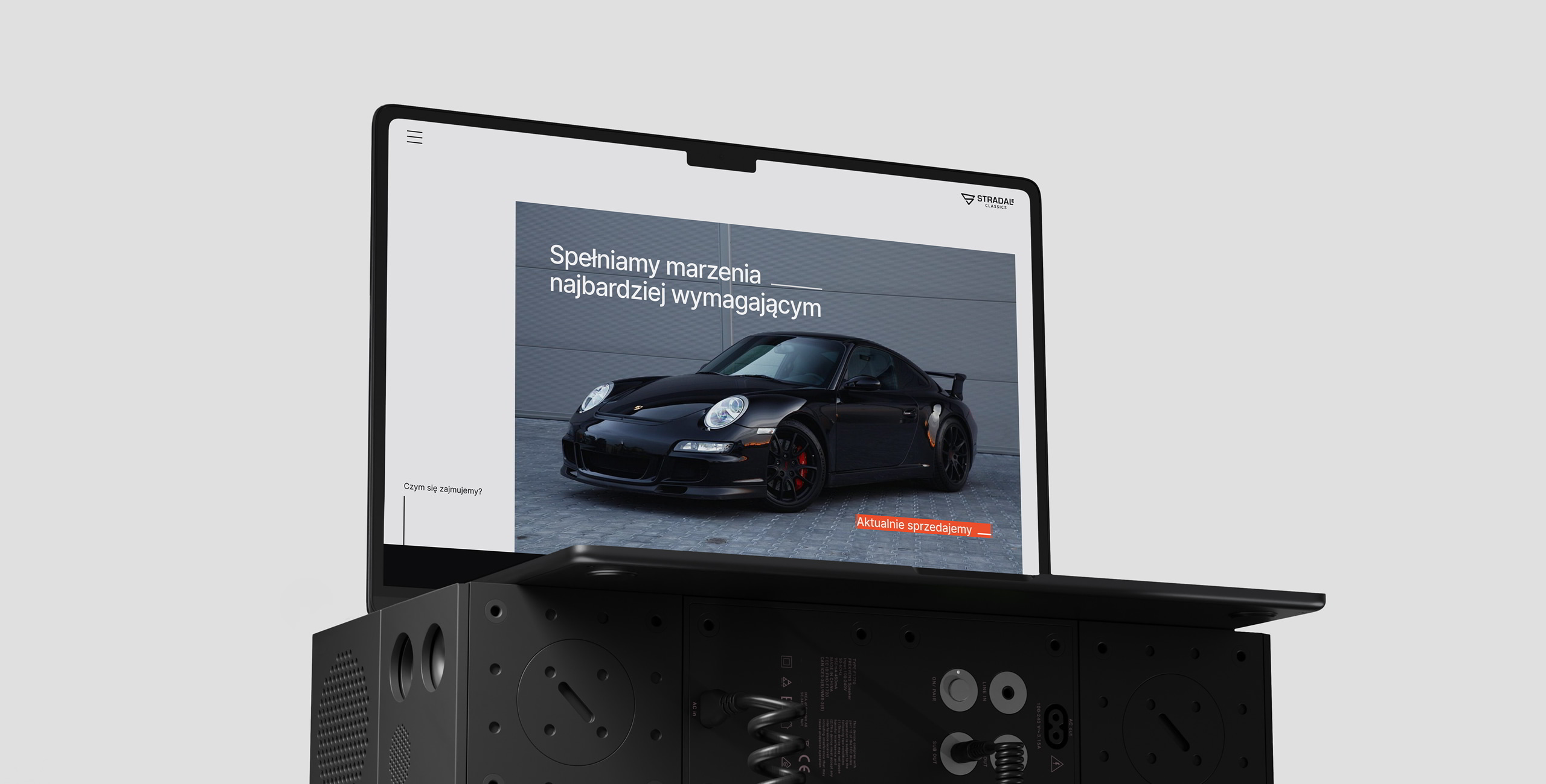 Obrazek z desktopowym widokiem strony głównej Stradale Classics