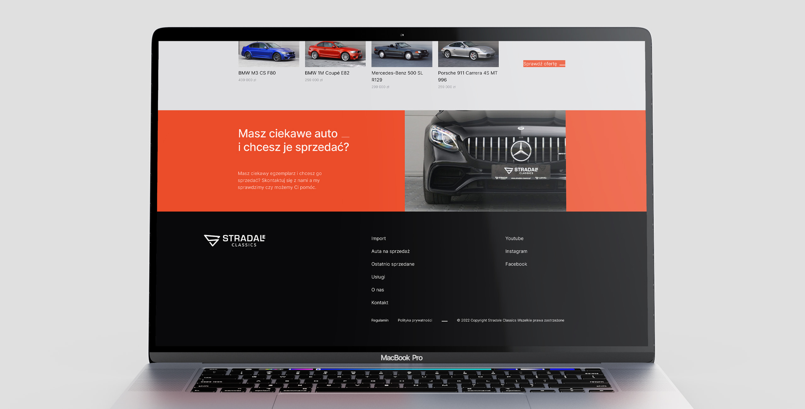 Obrazek z widokiem dolnych cześci strony: możliwość odkupienia auta i stopka