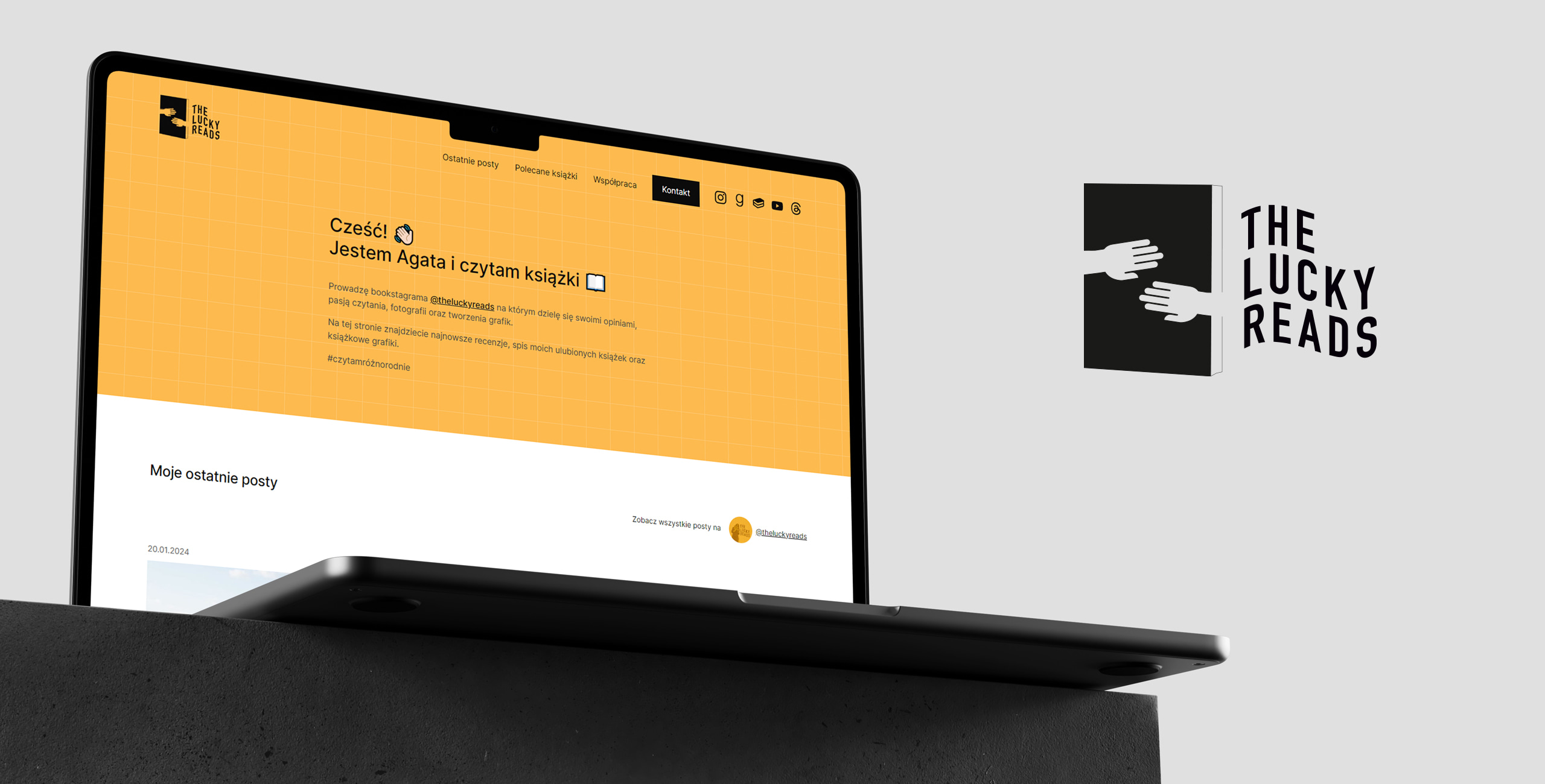 Obrazek z widokiem desktopowym na Hero section